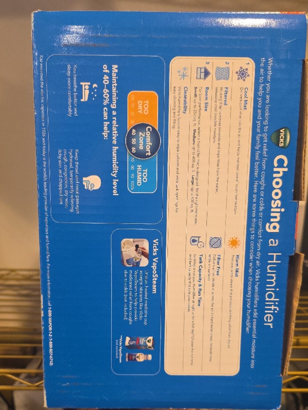 Warm Mist Humidifier in Blue/Clear - Picture 2 of 5